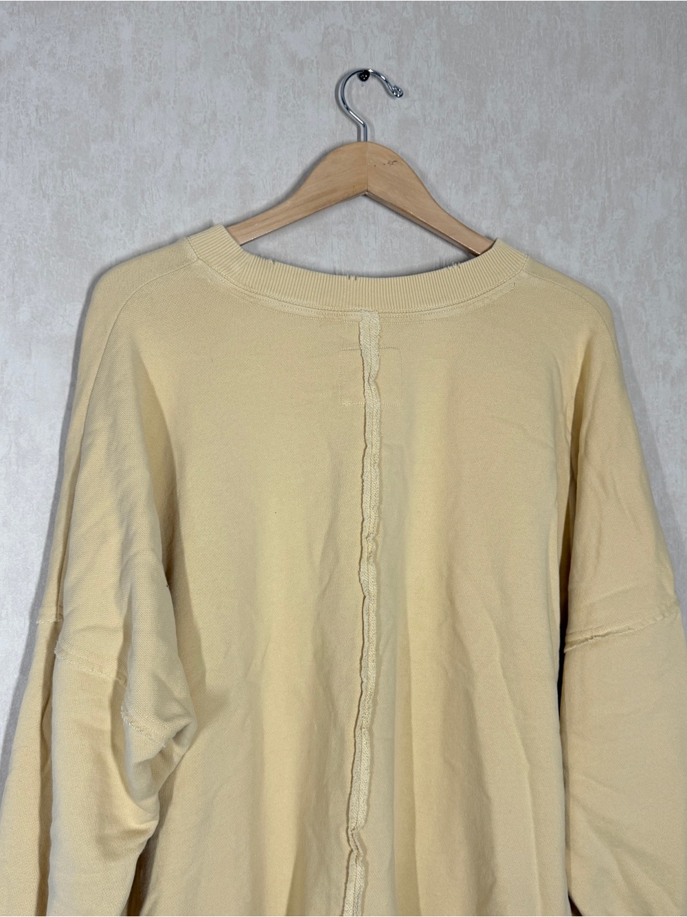 Aerie Women’s Crewneck Oversized Sweatshirt Total Optimist in Yellow M - Picture 7 of 12